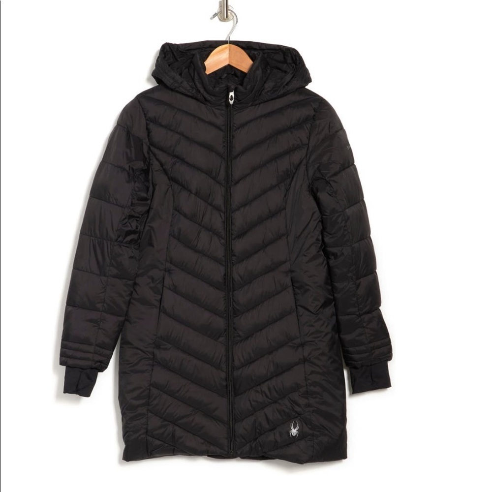 SPYDER  Hooded Long Puffer Jacket